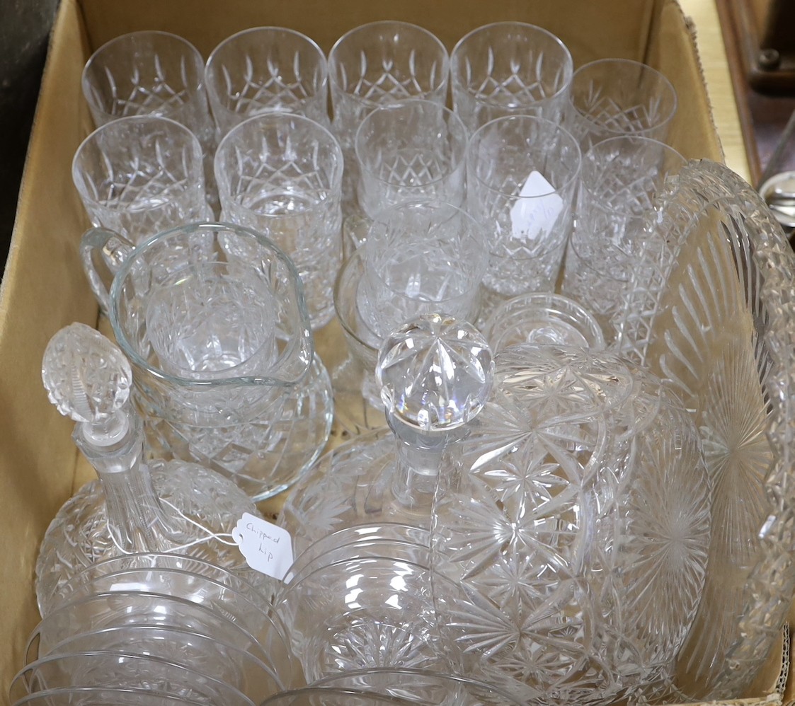 A quantity of cut glassware - 1 box